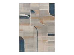 Alfombra interior - abstracto - azul - 140 x 200 cm - MEDEL