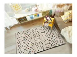 Alfombra interior - bereber - blanco - 133 x 190 cm - KASBAH