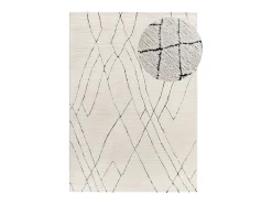 Alfombra interior - bereber con relieve - blanco - 120 x 170 cm - TURIN
