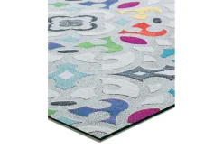 Alfombra interior - diseños bohemios - multicolor - 52 x 100 cm - RICCI
