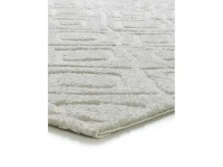 Alfombra interior - escandinavo con relieve - blanco - 190 x 285 cm - JUNO