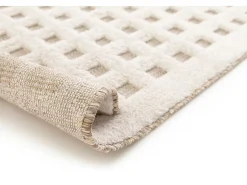 Alfombra interior - escandinavo con relieve - blanco - 120 x 170 cm - DIENA
