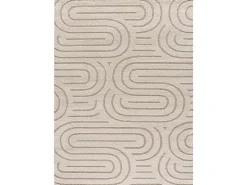 Alfombra interior - escandinavo - blanco - 80 x 150 cm - SNOWY