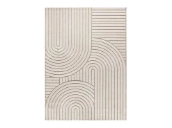Alfombra interior - escandinavo con relieve - blanco - 120 x 170 cm - DIENA