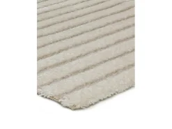 Alfombra interior - escandinavo con relieve - blanco - 160 x 230 cm - LINA