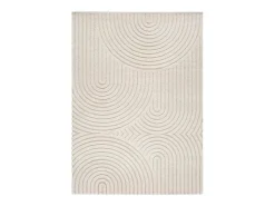 Alfombra interior - escandinavo con relieve - blanco - 80 x 150 cm - LINA