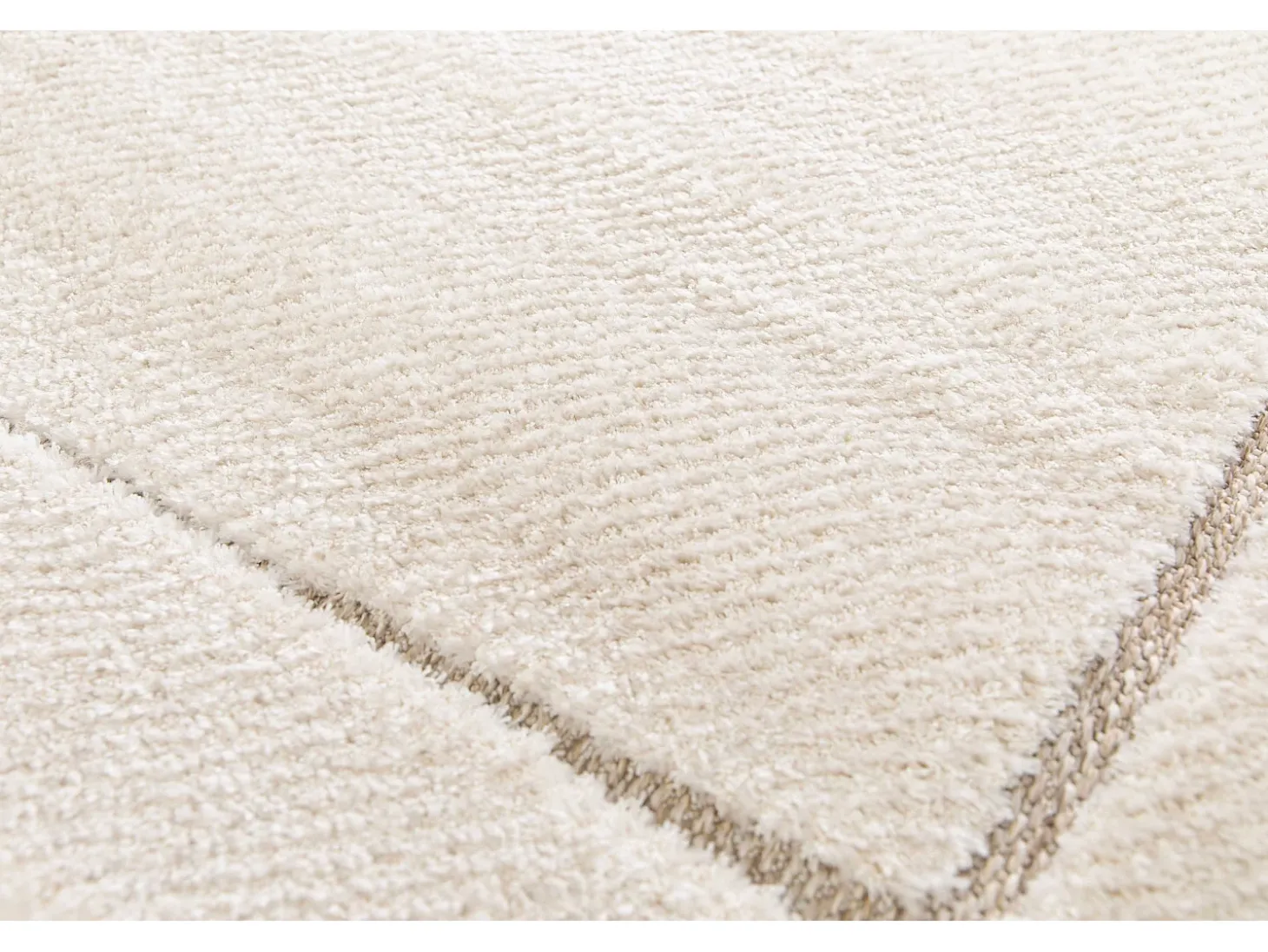 Alfombra interior - escandinavo con relieve - blanco - 120 x 170 cm - DIENA