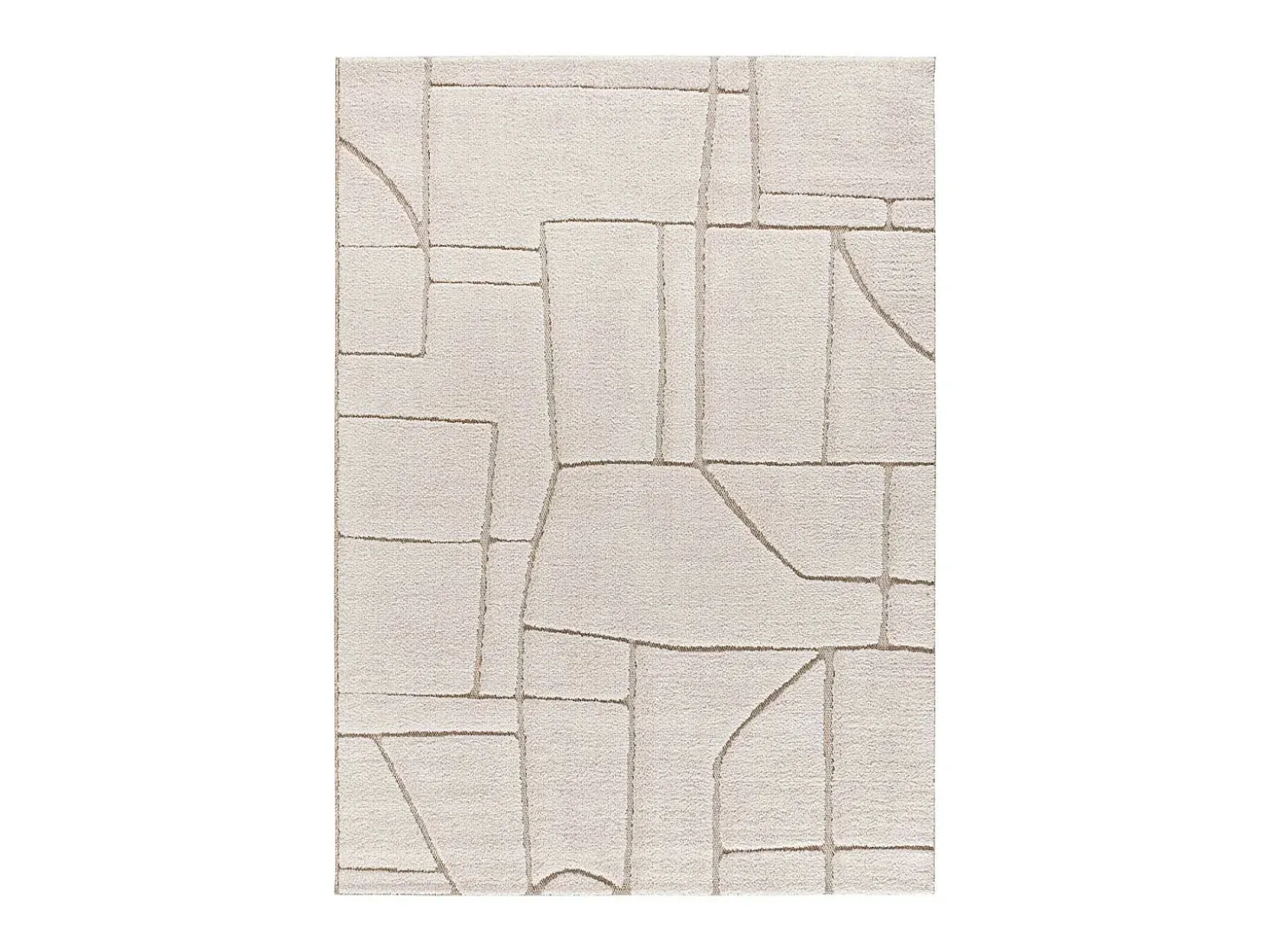Alfombra interior - escandinavo con relieve - blanco - 120 x 170 cm - DIENA