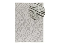 Alfombra interior - escandinavo con relieve - gris - 126 x 190 cm - JUNO