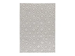 Alfombra interior - escandinavo con relieve - gris - 190 x 285 cm - JUNO