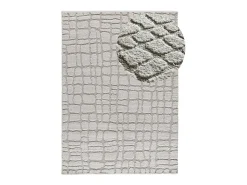 Alfombra interior - escandinavo con relieve - gris - 190 x 285 cm - JUNO