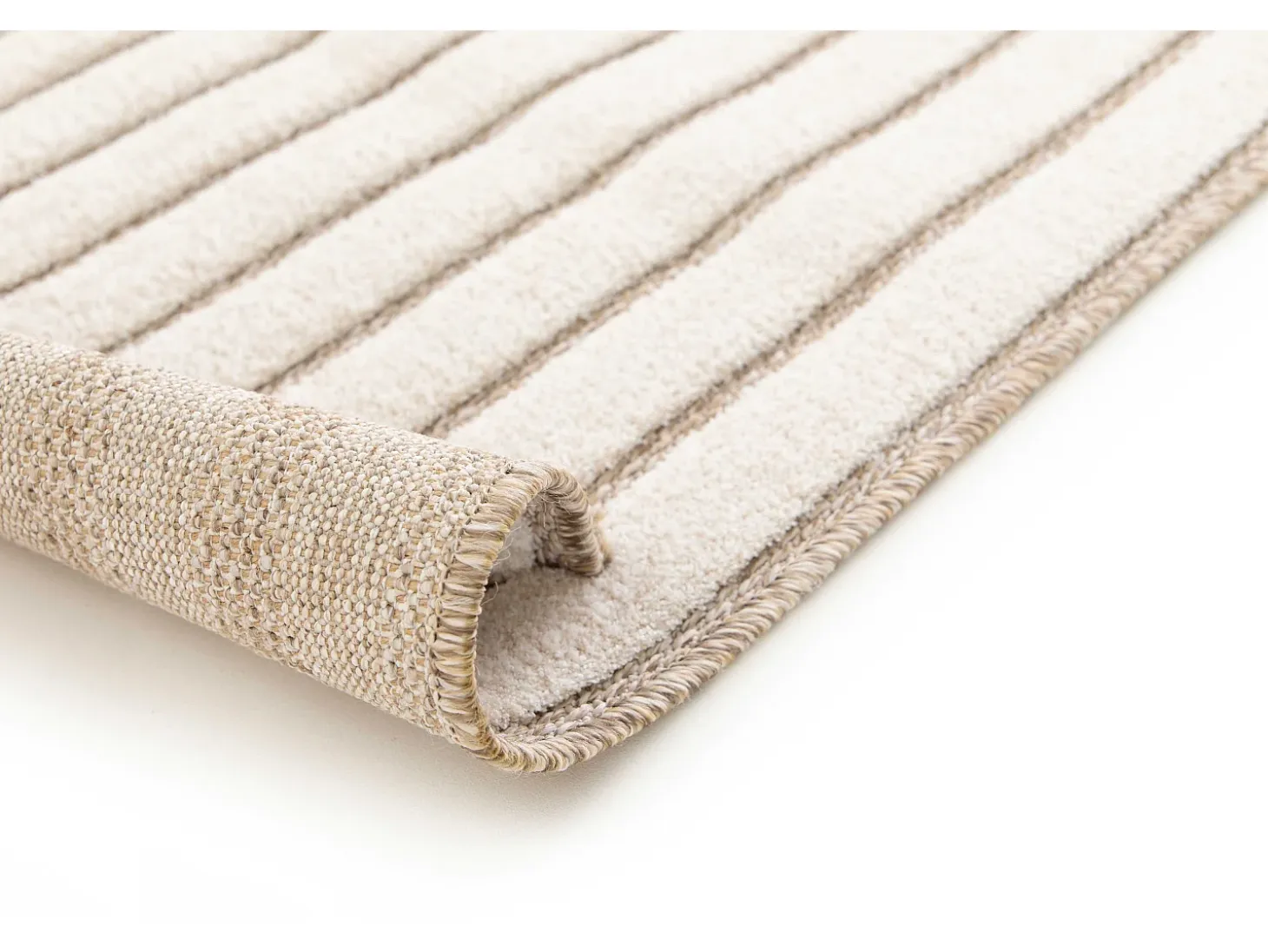 Alfombra interior - escandinavo con relieve - blanco - 80 x 150 cm - DIENA