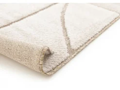 Alfombra interior - escandinavo con relieve - blanco - 160 x 230 cm - DIENA