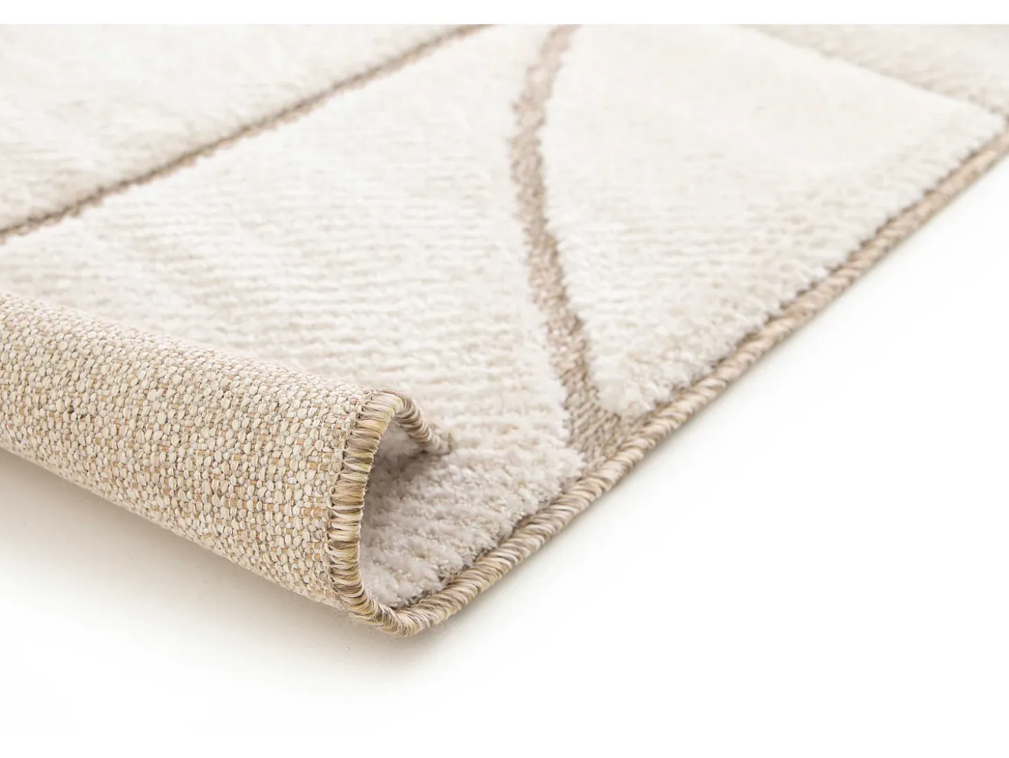 Alfombra interior - escandinavo con relieve - blanco - 160 x 230 cm - DIENA