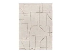 Alfombra interior - escandinavo con relieve - blanco - 160 x 230 cm - DIENA