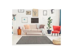 Alfombra interior - escandinavo con relieve - gris - 120 x 170 cm - LINA