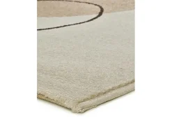 Alfombra interior - formas orgánicas - beige / negro - 140 x 200 cm - LESSIA