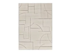 Alfombra interior - geométrico - crema - 160 x 230 cm - LENA