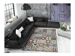 Alfombra interior - geométrico - multicolor - 140 x 200 cm - MOAR