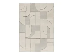 Alfombra interior - geométrico - crema - 80 x 150 cm - LENA