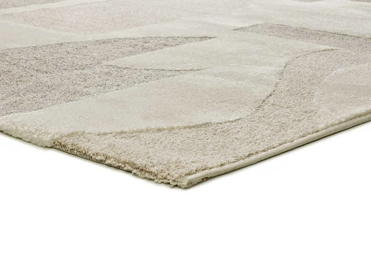 Alfombra interior - geométrico con relieve - crema - 160 x 230 cm - VERONA