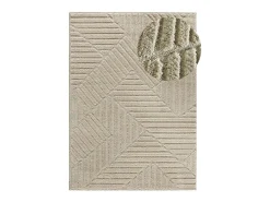 Alfombra interior - geométrico - beige - 160 x 230 cm - NUMA