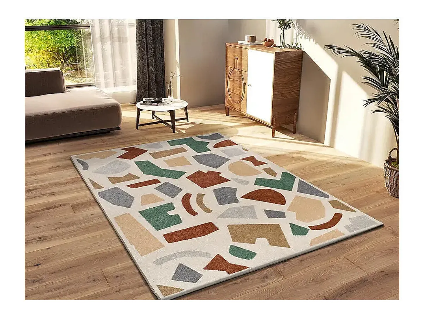 Alfombra interior - geométrico - multicolor - 80 x 150 cm - BERUTI