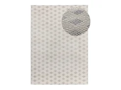 Alfombra interior - geométrico con relieve - plata - 160 x 230 cm - BARESA