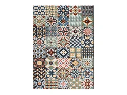 Alfombra interior - geométrico - multicolor - 80 x 150 cm - MOAR