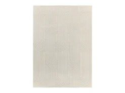 Alfombra interior - geométrico con relieve - plata - 133 x 190 cm - BARESA