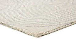 Alfombra interior - geométrico con relieve - plata - 133 x 190 cm - BARESA