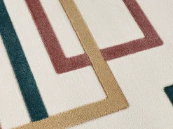 Alfombra interior - geométrico con relieve - multicolor - 80 x 150 cm - KARISMA