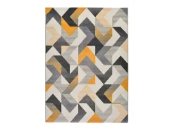 Alfombra interior - geométrico - gris - 140 x 200 cm - GLADYS