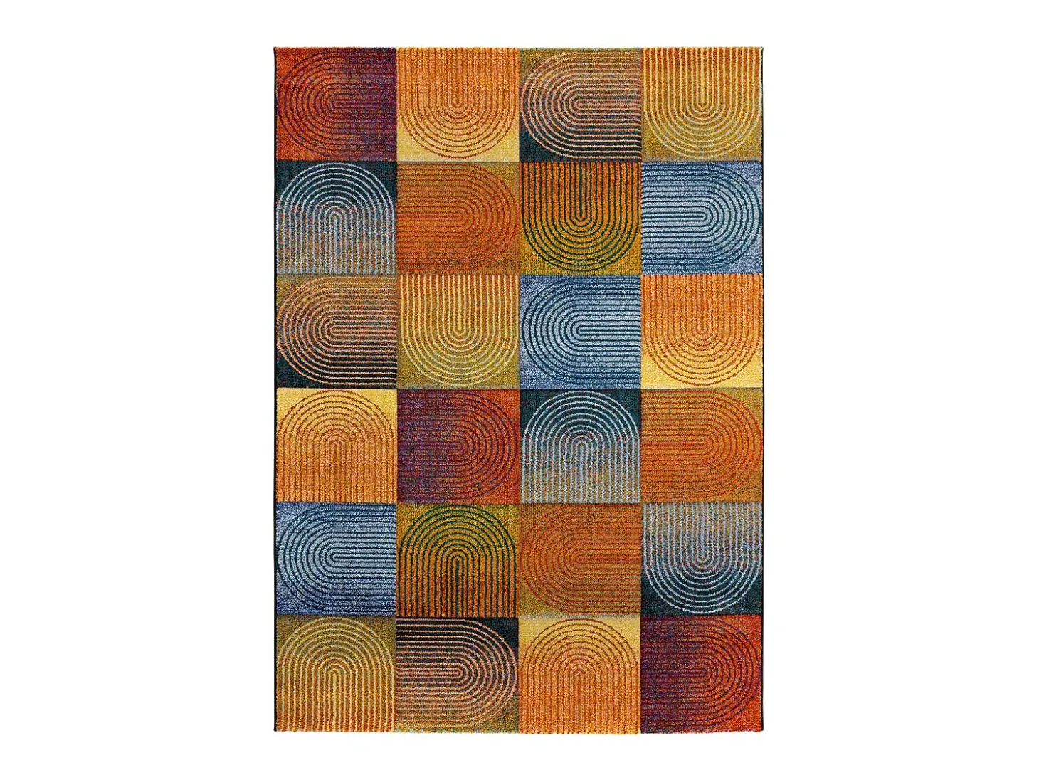 Alfombra interior - geométrico - multicolor - 120 x 170 cm - SYBIL