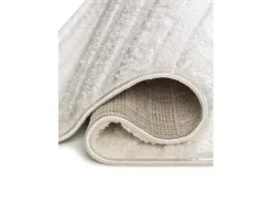 Alfombra interior - geométrico con relieve - blanco - 152 x 235 cm - JUNO