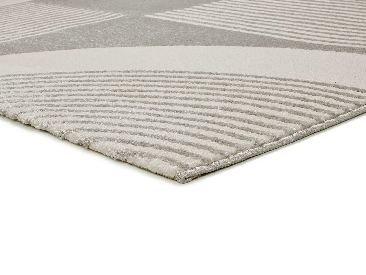 Alfombra interior - geométrico con relieve - plata - 160 x 230 cm - FLORA