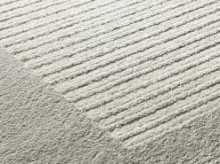 Alfombra interior - geométrico con relieve - plata - 160 x 230 cm - FLORA
