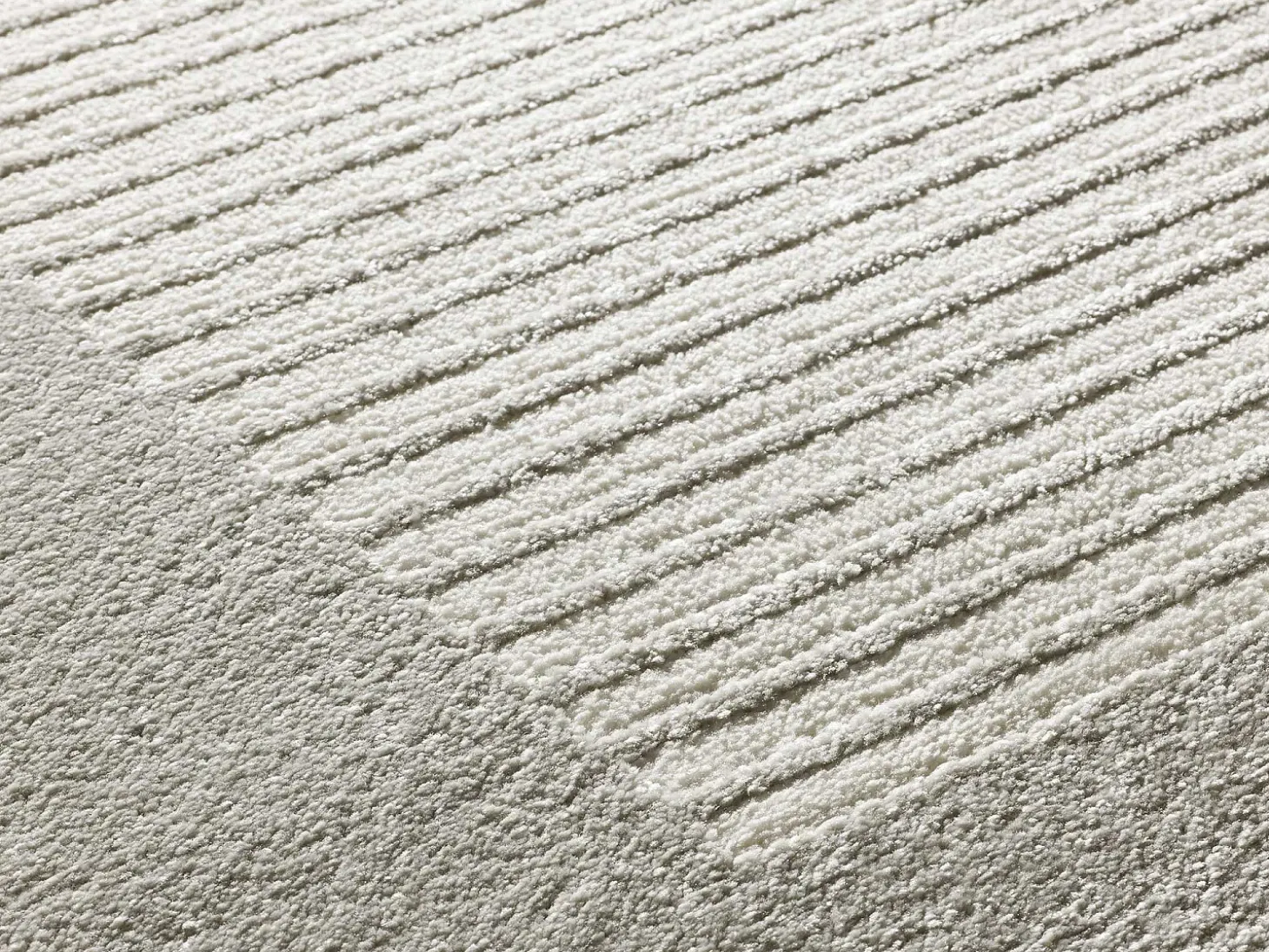 Alfombra interior - geométrico con relieve - plata - 160 x 230 cm - FLORA