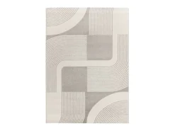 Alfombra interior - geométrico con relieve - plata - 160 x 230 cm - FLORA