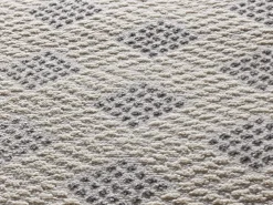 Alfombra interior - geométrico con relieve - plata - 133 x 190 cm - BARESA