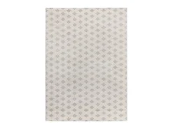Alfombra interior - geométrico con relieve - plata - 133 x 190 cm - BARESA