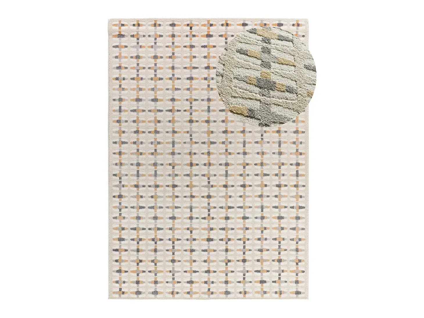 Alfombra interior - geométrico con relieve - multicolor - 160 x 230 cm - BARESA