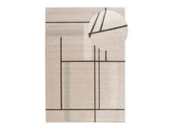 Alfombra interior - geométrico - beige - 80 x 150 cm - DOMUS