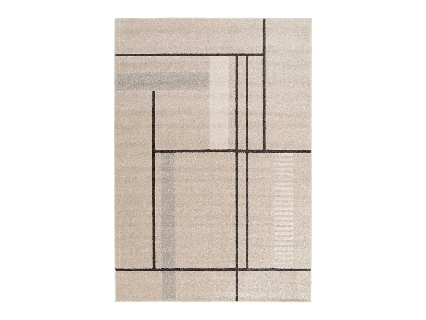 Alfombra interior - geométrico - beige - 80 x 150 cm - DOMUS