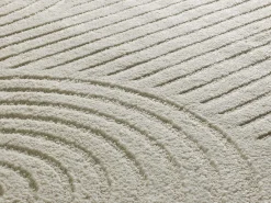 Alfombra interior - geométrico con relieve - crema - 120 x 170 cm - VERONA