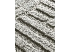 Alfombra interior - geométrico con relieve - gris - 190 x 285 cm - JUNO