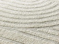 Alfombra interior - geométrico con relieve - plata - 160 x 230 cm - BARESA