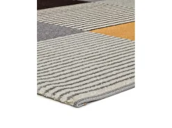 Alfombra interior - geométrico - gris - 80 x 150 cm - GLADYS