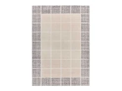 Alfombra interior - geométrico con relieve - blanco - 133 x 190 cm - FLORA