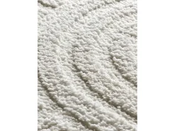 Alfombra interior - geométrico con relieve - blanco - 126 x 190 cm - JUNO